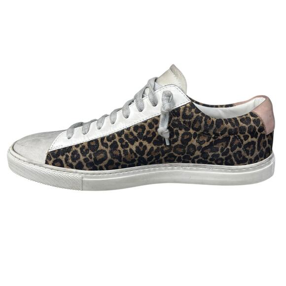 Oliver Cabell Women's Low 1 Leopard Distressed Sneaker Size 40 US 10 - Picture 2 of 10